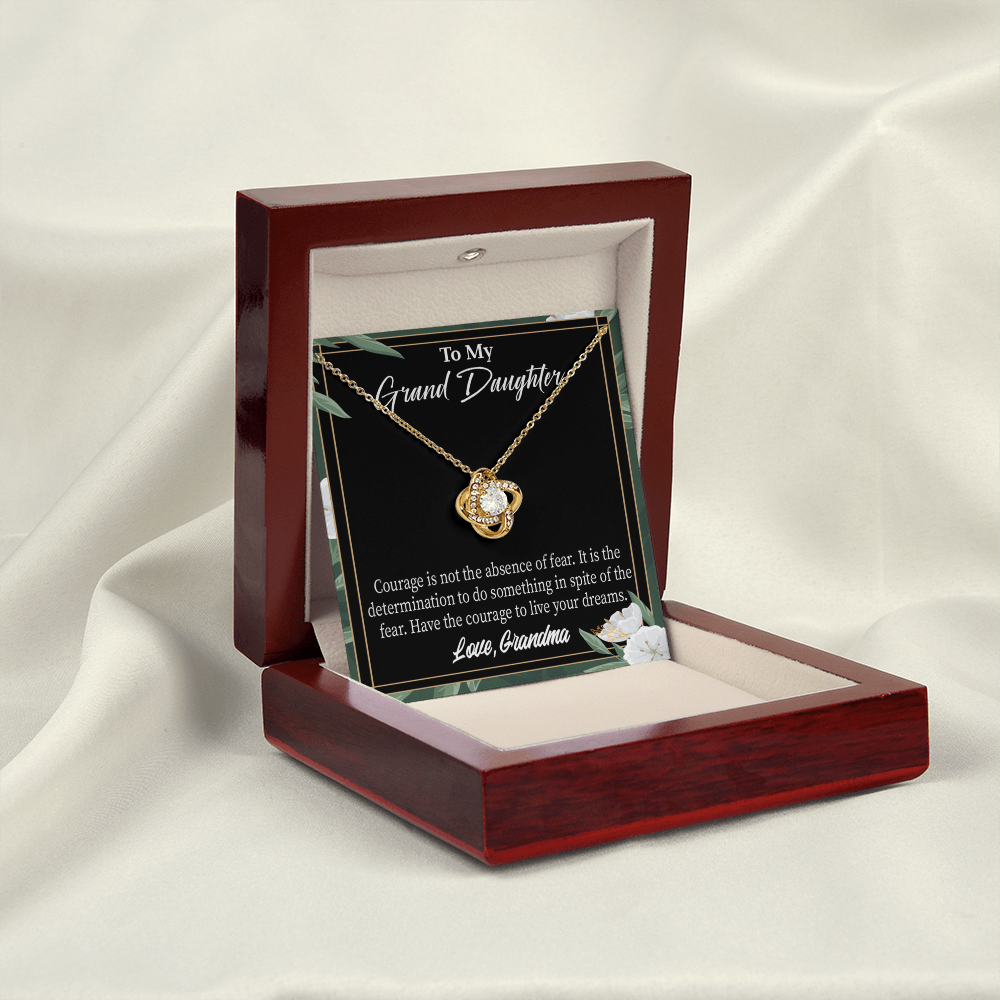 To My Granddaughter Live Your Dreams From Grandma Infinity Knot Necklace Message Card-Express Your Love Gifts