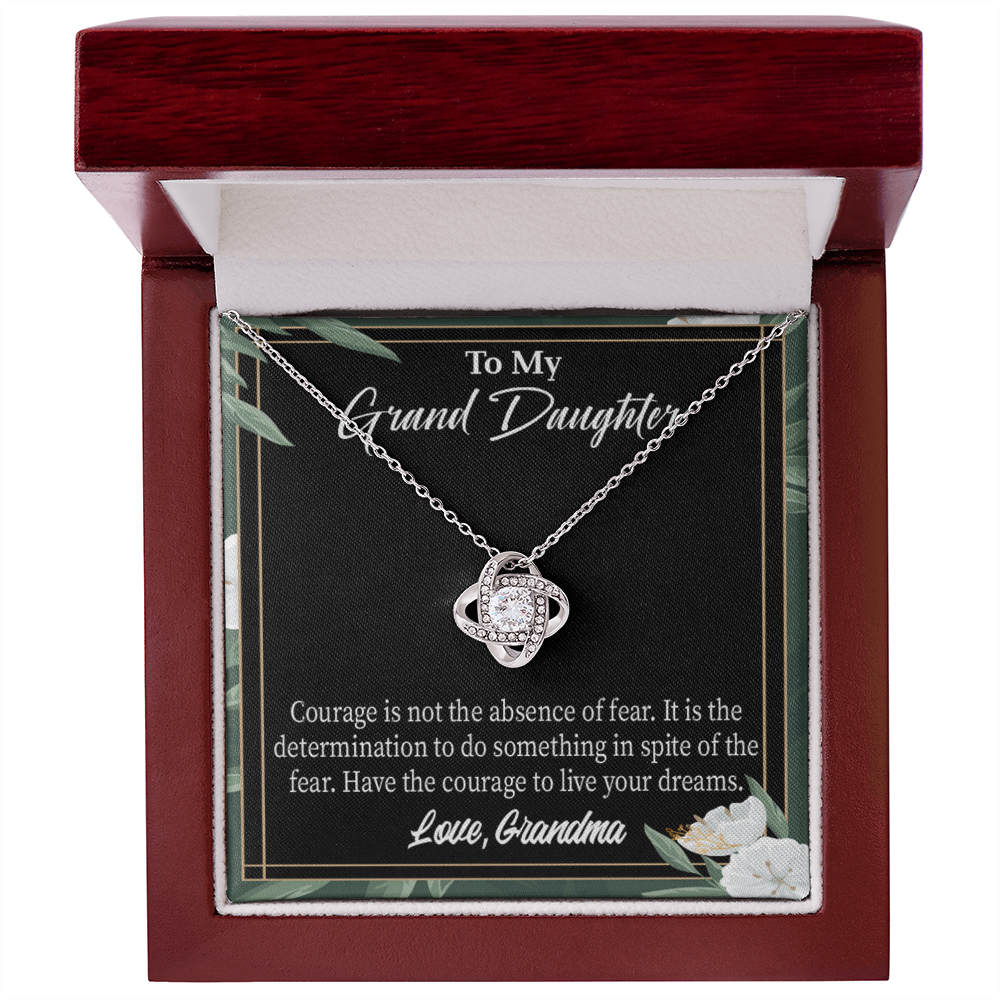 To My Granddaughter Live Your Dreams From Grandma Infinity Knot Necklace Message Card-Express Your Love Gifts