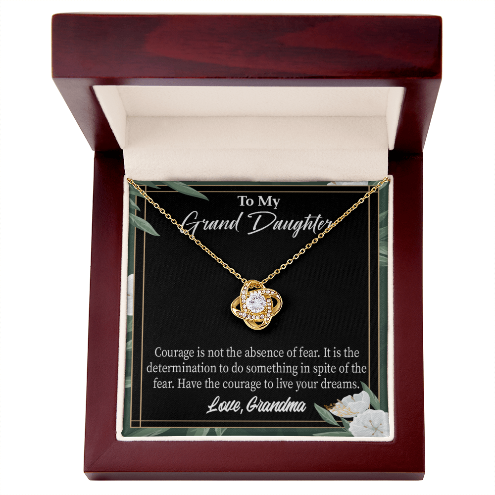 To My Granddaughter Live Your Dreams From Grandma Infinity Knot Necklace Message Card-Express Your Love Gifts