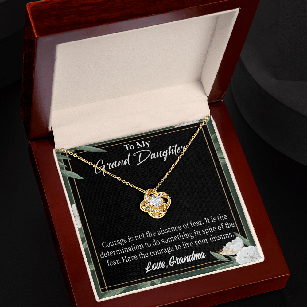 To My Granddaughter Live Your Dreams From Grandma Infinity Knot Necklace Message Card-Express Your Love Gifts