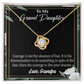 To My Granddaughter Live Your Dreams From Grandpa Infinity Knot Necklace Message Card-Express Your Love Gifts