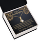 To My Granddaughter Love Means A Grandchild Alluring Ribbon Necklace Message Card-Express Your Love Gifts