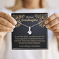 To My Granddaughter Love Means A Grandchild Alluring Ribbon Necklace Message Card-Express Your Love Gifts