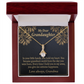 To My Granddaughter Love Means A Grandchild Alluring Ribbon Necklace Message Card-Express Your Love Gifts