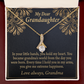 To My Granddaughter Love Means A Grandchild Alluring Ribbon Necklace Message Card-Express Your Love Gifts