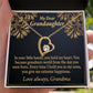 To My Granddaughter Love Means A Grandchild Forever Necklace w Message Card-Express Your Love Gifts