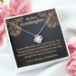 To My Granddaughter Love Means A Grandchild From Grandma Infinity Knot Necklace Message Card-Express Your Love Gifts