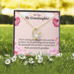To My Granddaughter Loving Granddaughter To Grandma Forever Necklace w Message Card-Express Your Love Gifts
