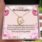 To My Granddaughter Loving Granddaughter To Grandma Forever Necklace w Message Card-Express Your Love Gifts