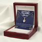 To My Granddaughter Merry Christmas Granddaughter Alluring Ribbon Necklace Message Card-Express Your Love Gifts