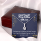 To My Granddaughter Merry Christmas Granddaughter Alluring Ribbon Necklace Message Card-Express Your Love Gifts
