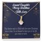 To My Granddaughter Merry Christmas Granddaughter Alluring Ribbon Necklace Message Card-Express Your Love Gifts