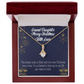 To My Granddaughter Merry Christmas Granddaughter Alluring Ribbon Necklace Message Card-Express Your Love Gifts