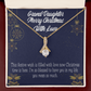 To My Granddaughter Merry Christmas Granddaughter Alluring Ribbon Necklace Message Card-Express Your Love Gifts