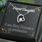 To My Granddaughter Merry Christmas Granddaughter Forever Necklace w Message Card-Express Your Love Gifts