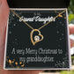 To My Granddaughter Merry Christmas Granddaughter Forever Necklace w Message Card-Express Your Love Gifts