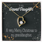 To My Granddaughter Merry Christmas Granddaughter Forever Necklace w Message Card-Express Your Love Gifts