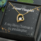 To My Granddaughter Merry Christmas Granddaughter Forever Necklace w Message Card-Express Your Love Gifts