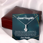 To My Granddaughter My Little Girl Alluring Ribbon Necklace Message Card-Express Your Love Gifts