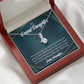 To My Granddaughter My Little Girl Alluring Ribbon Necklace Message Card-Express Your Love Gifts