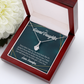 To My Granddaughter My Little Girl Alluring Ribbon Necklace Message Card-Express Your Love Gifts