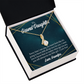 To My Granddaughter My Little Girl Alluring Ribbon Necklace Message Card-Express Your Love Gifts