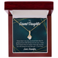 To My Granddaughter My Little Girl Alluring Ribbon Necklace Message Card-Express Your Love Gifts