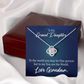 To My Granddaughter My World From Grandma Infinity Knot Necklace Message Card-Express Your Love Gifts