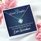 To My Granddaughter My World From Grandma Infinity Knot Necklace Message Card-Express Your Love Gifts
