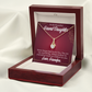 To My Granddaughter Never Forget Grandpa Alluring Ribbon Necklace Message Card-Express Your Love Gifts