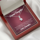 To My Granddaughter Never Forget Grandpa Alluring Ribbon Necklace Message Card-Express Your Love Gifts
