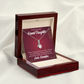 To My Granddaughter Never Forget Grandpa Alluring Ribbon Necklace Message Card-Express Your Love Gifts