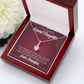 To My Granddaughter Never Forget Grandpa Alluring Ribbon Necklace Message Card-Express Your Love Gifts