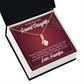 To My Granddaughter Never Forget Grandpa Alluring Ribbon Necklace Message Card-Express Your Love Gifts