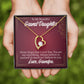 To My Granddaughter Never Forget Grandpa Forever Necklace w Message Card-Express Your Love Gifts