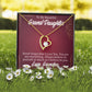 To My Granddaughter Never Forget Grandpa Forever Necklace w Message Card-Express Your Love Gifts