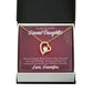 To My Granddaughter Never Forget Grandpa Forever Necklace w Message Card-Express Your Love Gifts