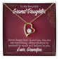 To My Granddaughter Never Forget Grandpa Forever Necklace w Message Card-Express Your Love Gifts