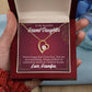 To My Granddaughter Never Forget Grandpa Forever Necklace w Message Card-Express Your Love Gifts