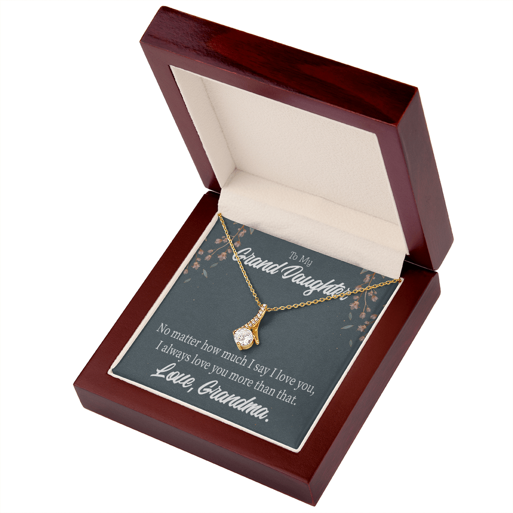 To My Granddaughter No Matter Alluring Ribbon Necklace Message Card-Express Your Love Gifts