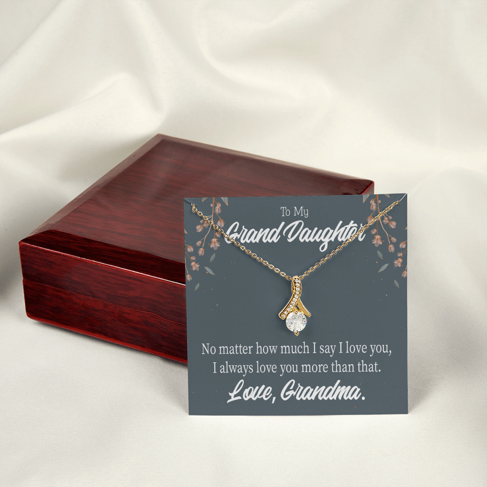 To My Granddaughter No Matter Alluring Ribbon Necklace Message Card-Express Your Love Gifts