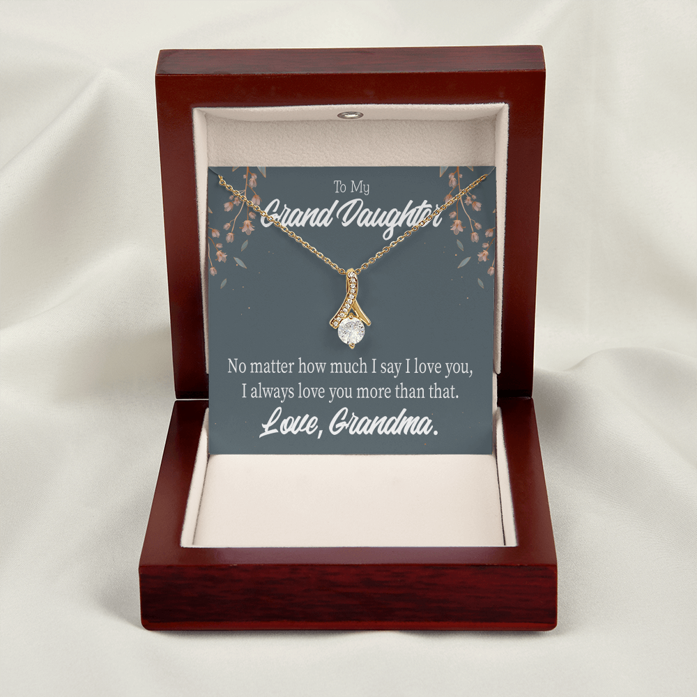 To My Granddaughter No Matter Alluring Ribbon Necklace Message Card-Express Your Love Gifts