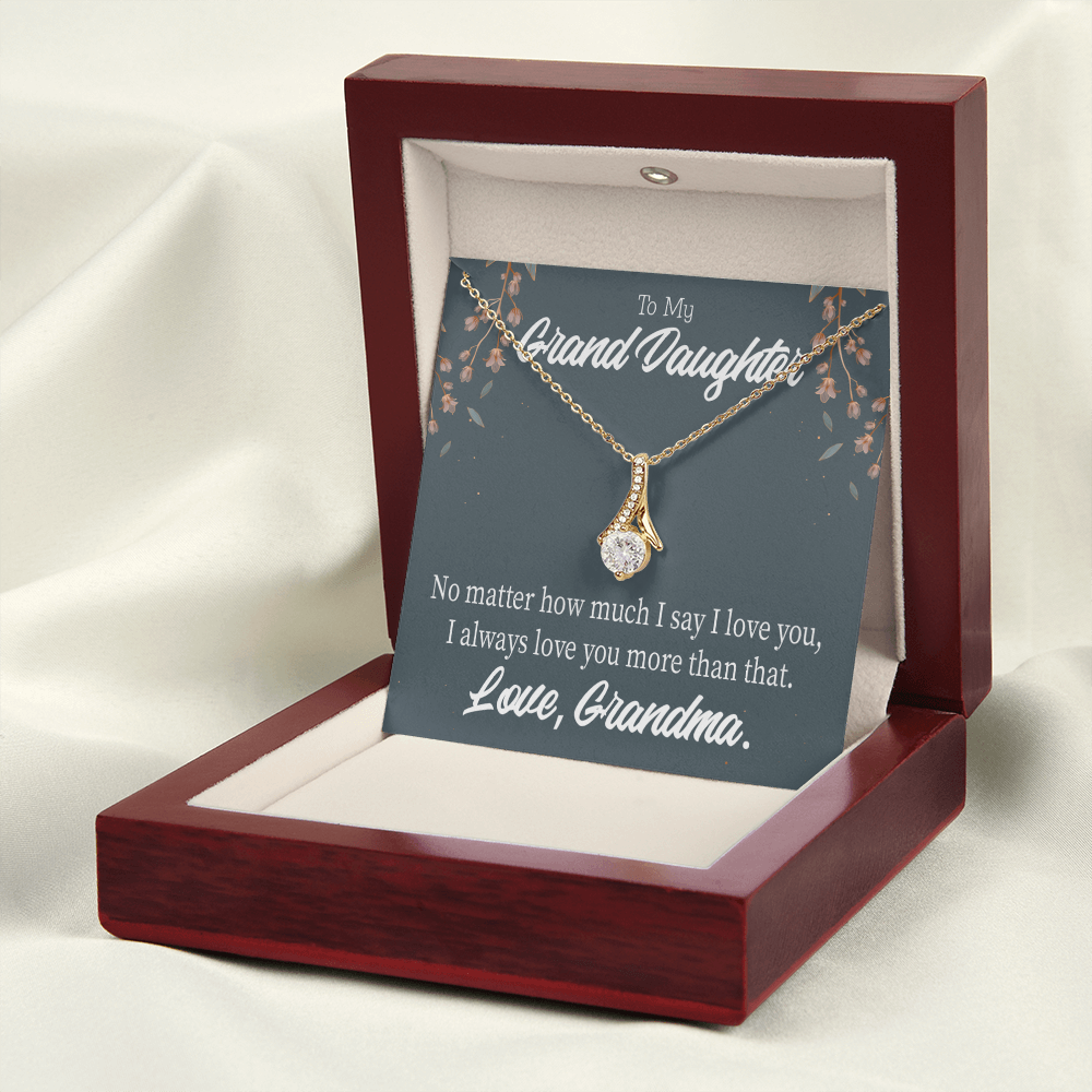 To My Granddaughter No Matter Alluring Ribbon Necklace Message Card-Express Your Love Gifts