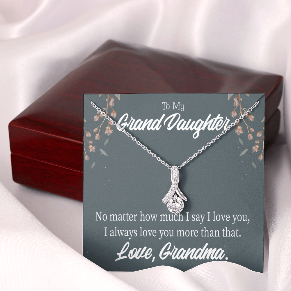 To My Granddaughter No Matter Alluring Ribbon Necklace Message Card-Express Your Love Gifts