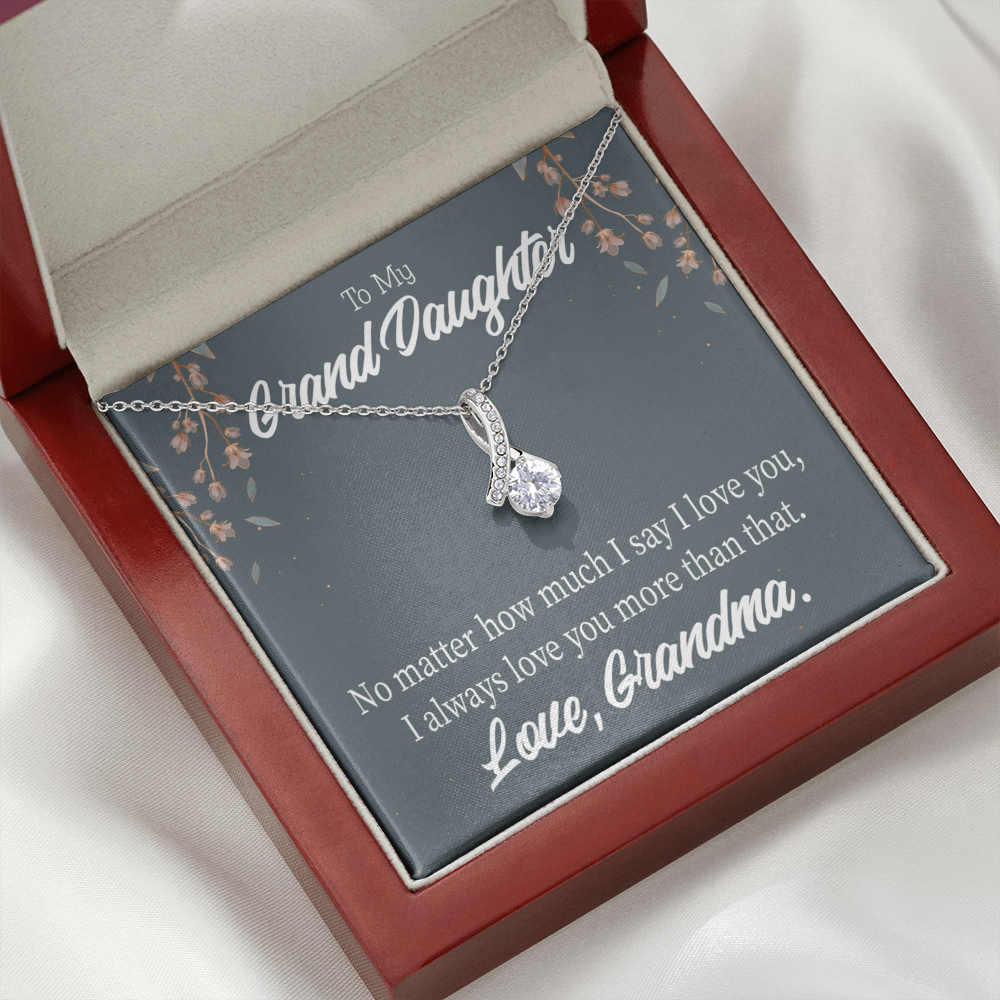 To My Granddaughter No Matter Alluring Ribbon Necklace Message Card-Express Your Love Gifts