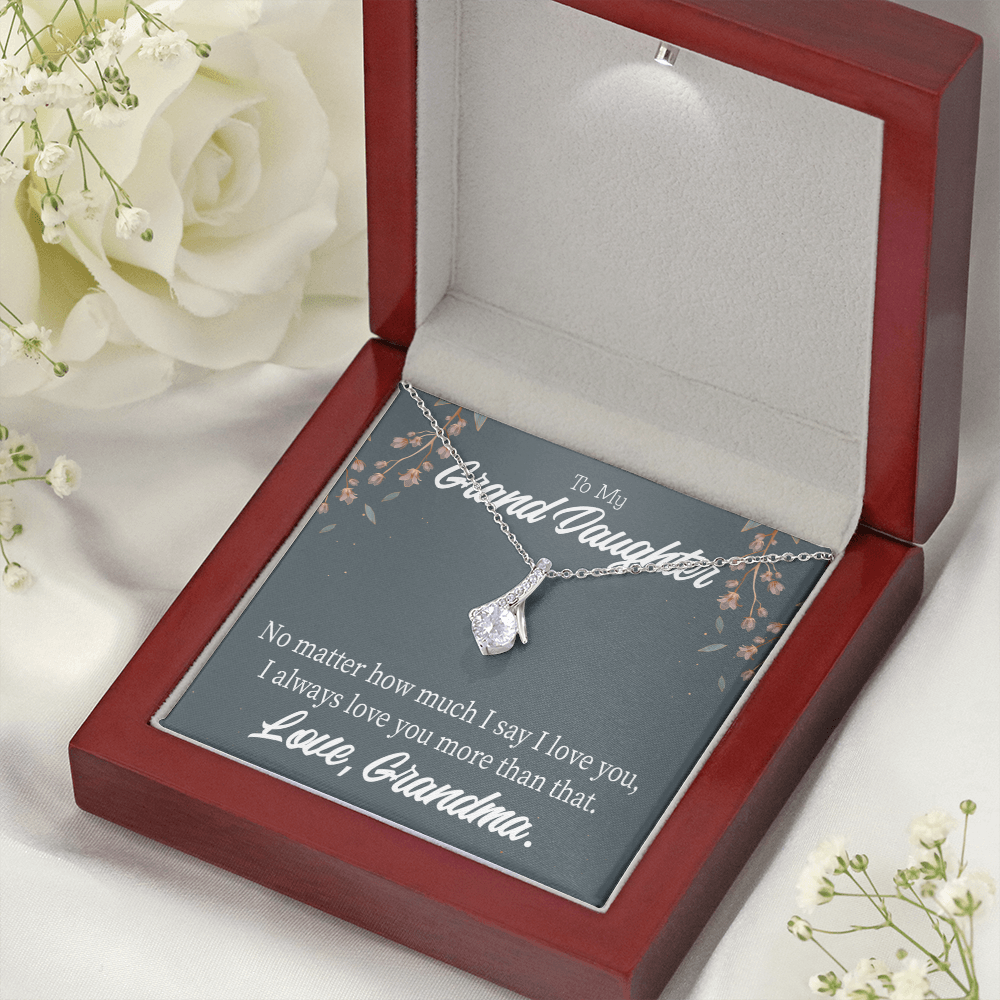To My Granddaughter No Matter Alluring Ribbon Necklace Message Card-Express Your Love Gifts