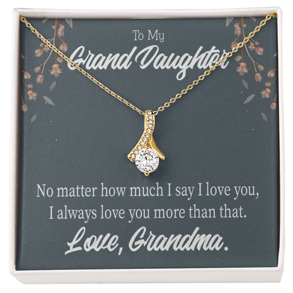 To My Granddaughter No Matter Alluring Ribbon Necklace Message Card-Express Your Love Gifts