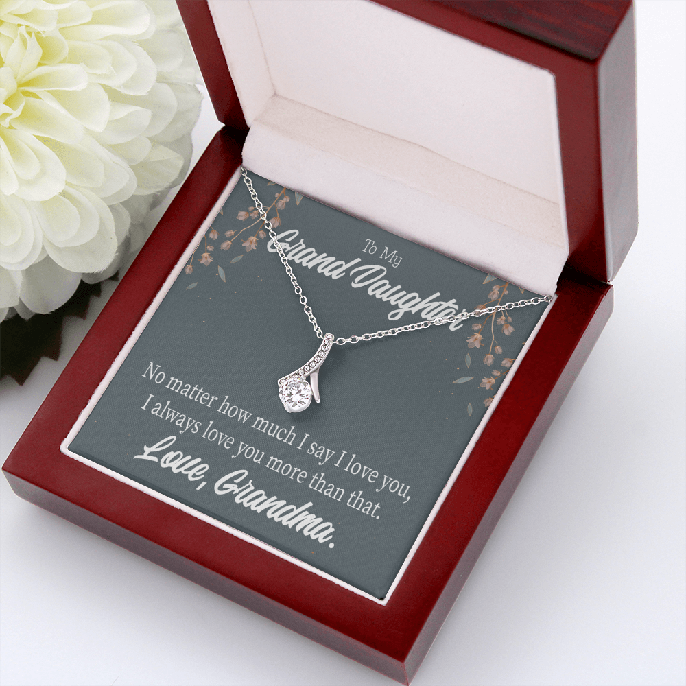 To My Granddaughter No Matter Alluring Ribbon Necklace Message Card-Express Your Love Gifts