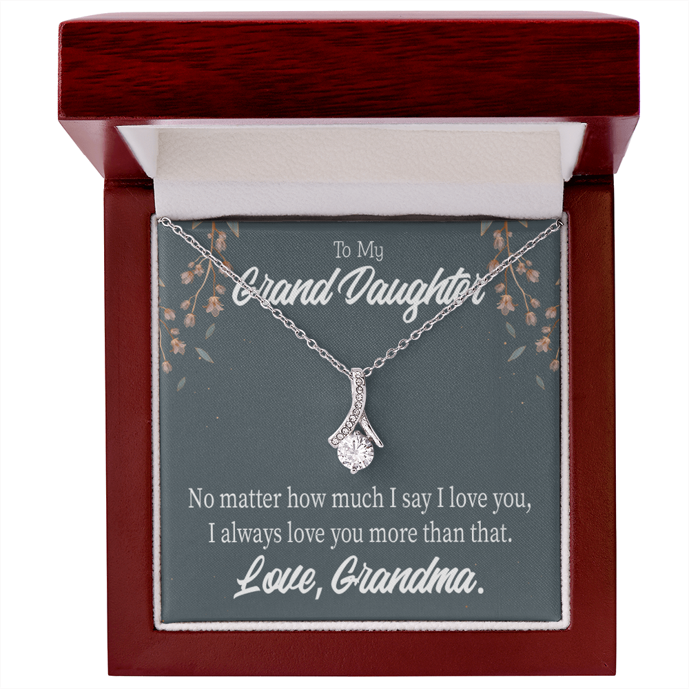 To My Granddaughter No Matter Alluring Ribbon Necklace Message Card-Express Your Love Gifts