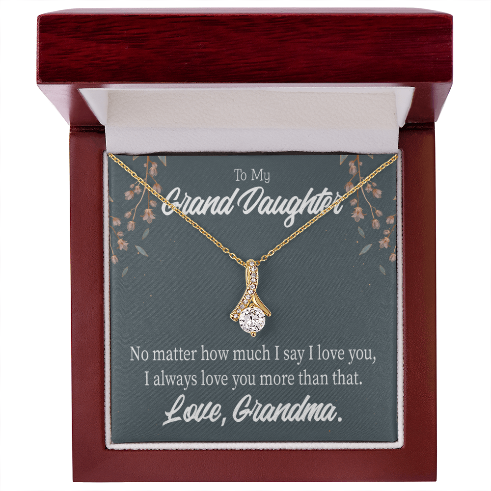To My Granddaughter No Matter Alluring Ribbon Necklace Message Card-Express Your Love Gifts